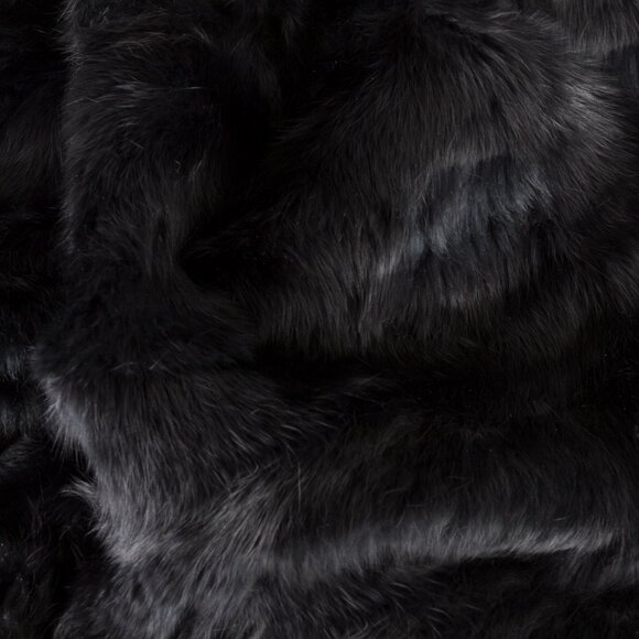 Natural Home Decor Classic Rabbit Throw | 1-Piece | Black | 50"x60" - Picture 3 of 3